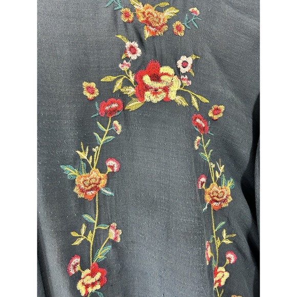 Umgee Women's Floral Embroidered Tunic Size XL Off-shoulders Boho Peasant Hippie - Picture 3 of 8